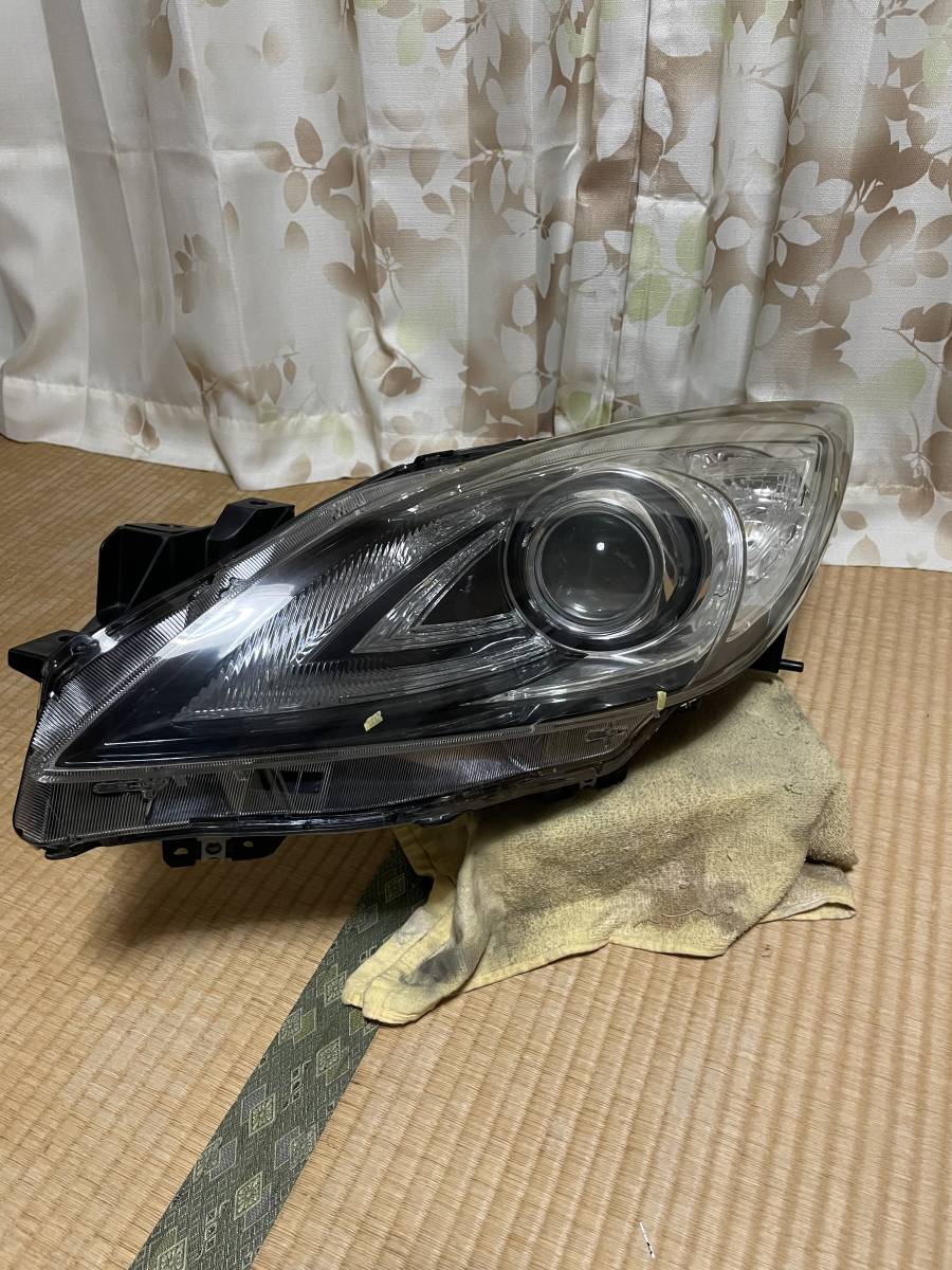 マツダ純正 アクセラ.アクセラスポーツ(BL系) HIDヘッドランプ コイト100-41396 左側 欠損箇所あり 中古拍卖