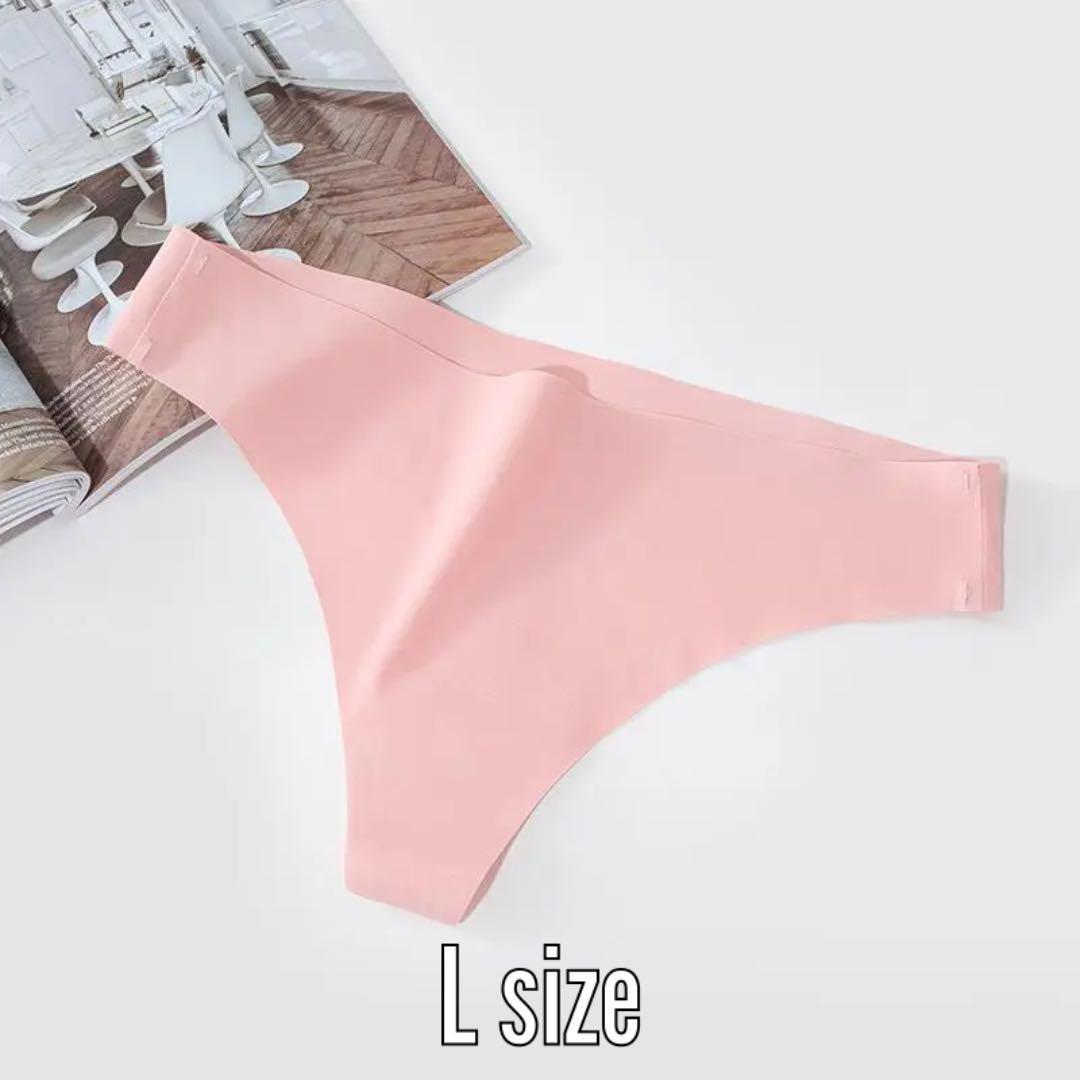 J-63.set割 Tバック シームレスショーツ レディース ピンク L拍卖