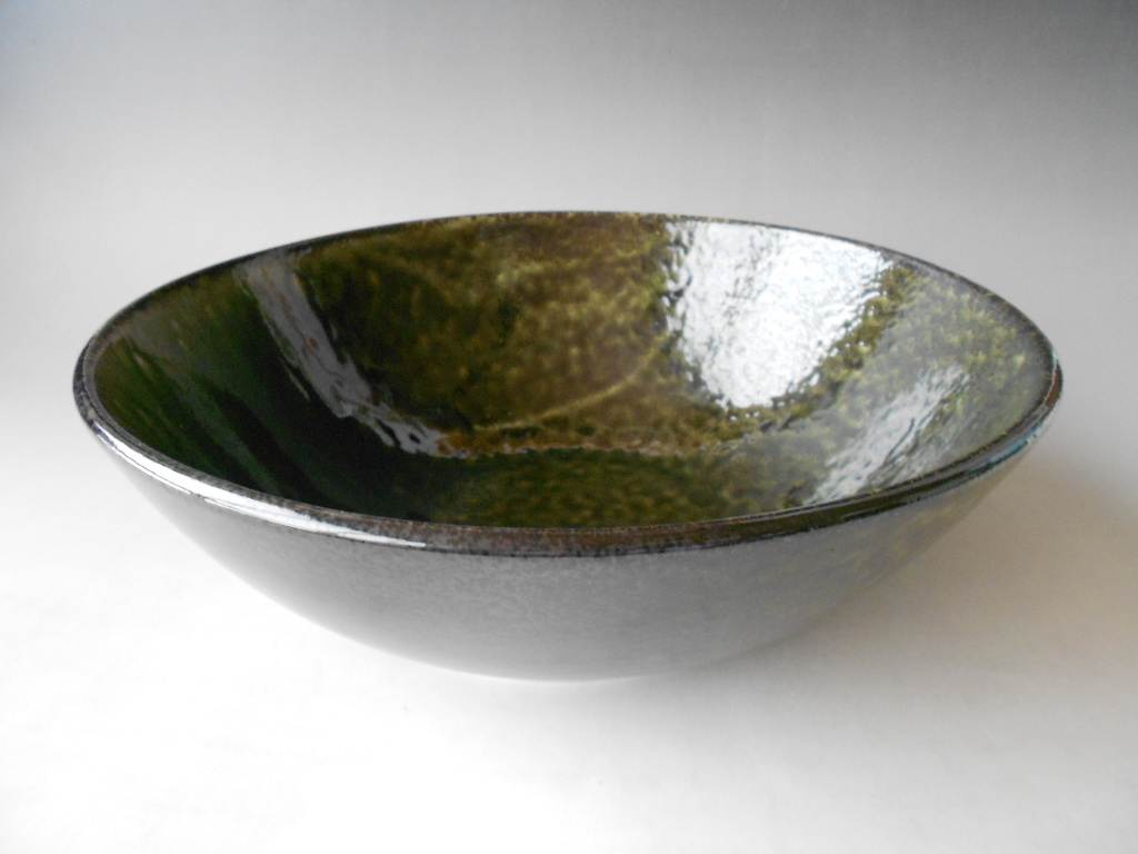 美濃焼! ☆黒織部大鉢☆ 未使用 盛鉢 盛皿 プレート 向付 サラダボウル拍卖