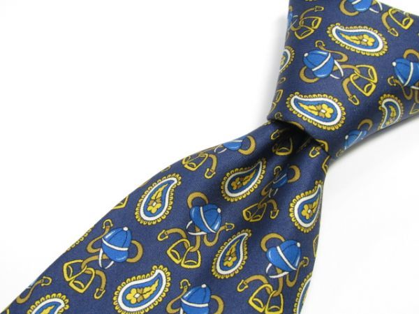 RICHEL(リッチェル) シルクネクタイ ペーズリー&馬具柄 839489C217R10拍卖