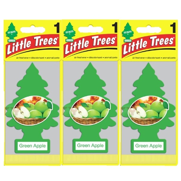 Little Trees リトルツリー エアフレッシュナー グリーンアップル Green Apple USDM 3枚セット拍卖