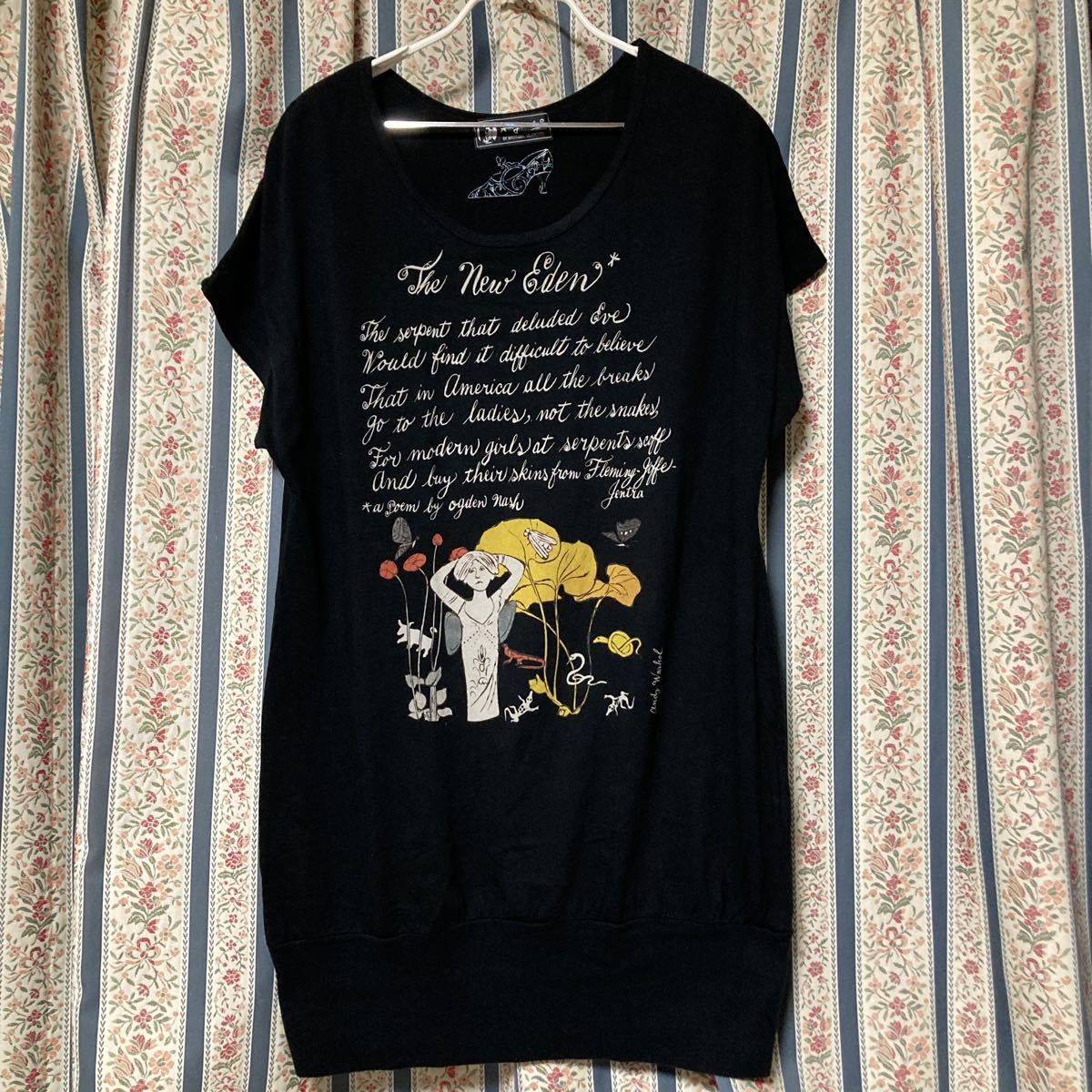 ヒステリックグラマー×アンディウォーホルドローイングイラストプリントロングTシャツ チュニックワンピース Tワンピ Andy ゆったり拍卖