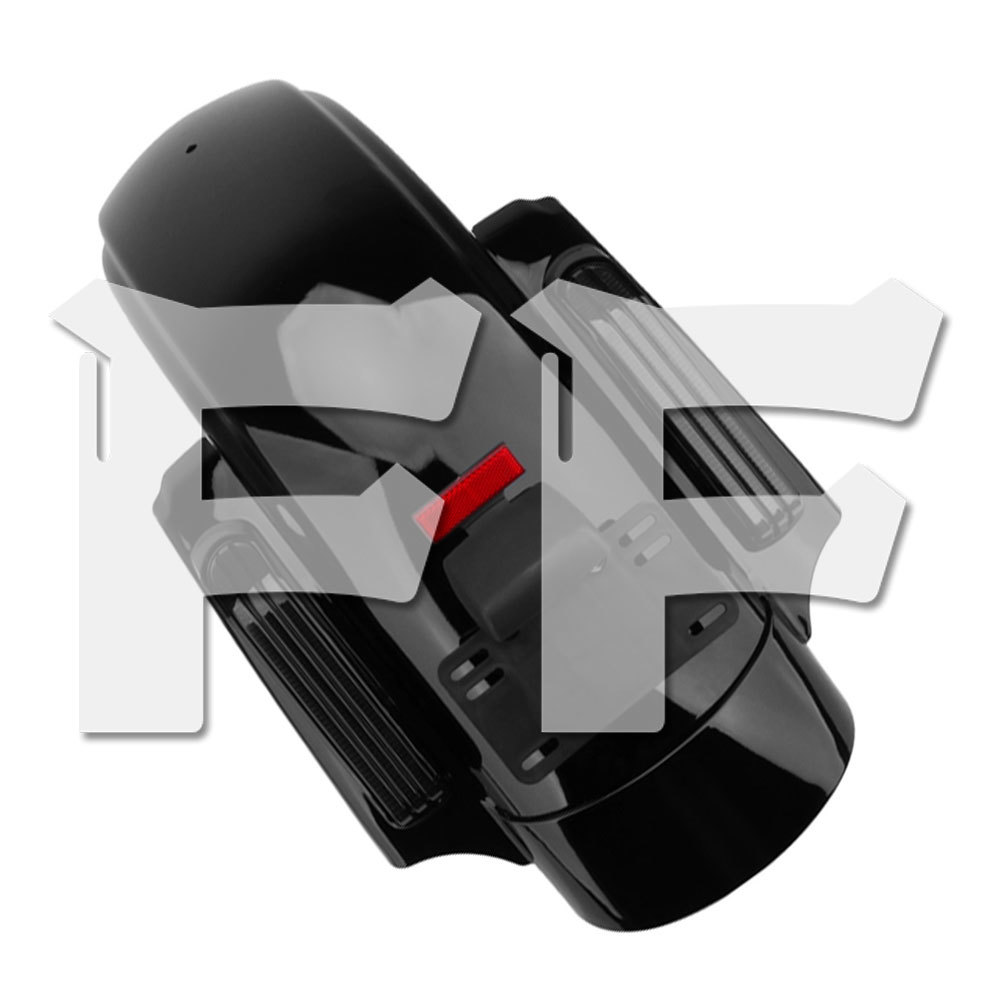 ハーレー ツーリング エレクトラグライド ロードキング 2009-2013 リア フェンダー LEDライト付 ブラック 新品拍卖