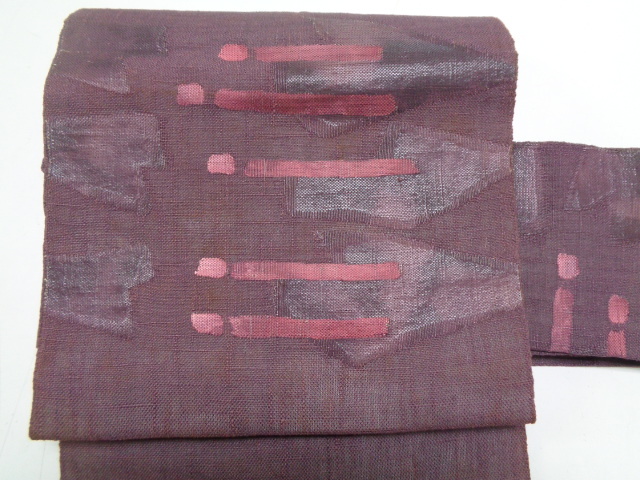 a496-80 名古屋帯 正絹 紬 ろうけつ染め 夏物 アンティーク拍卖