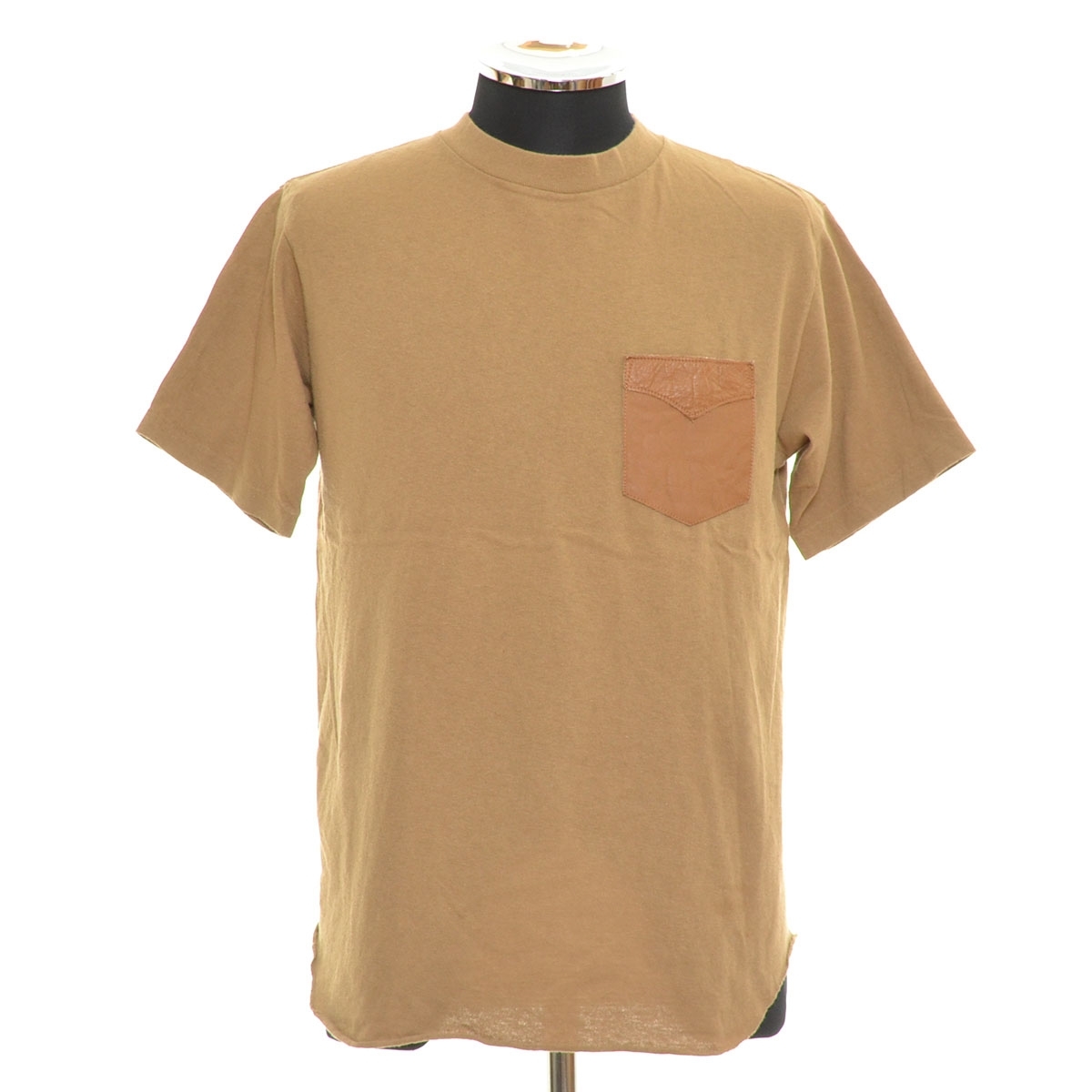 〇400427 Rocky Mountain Featherbed ロッキーマウンテン フェザーベッド ◯レザーポケットTシャツ 半袖 サイズS カットオフ メンズ拍卖