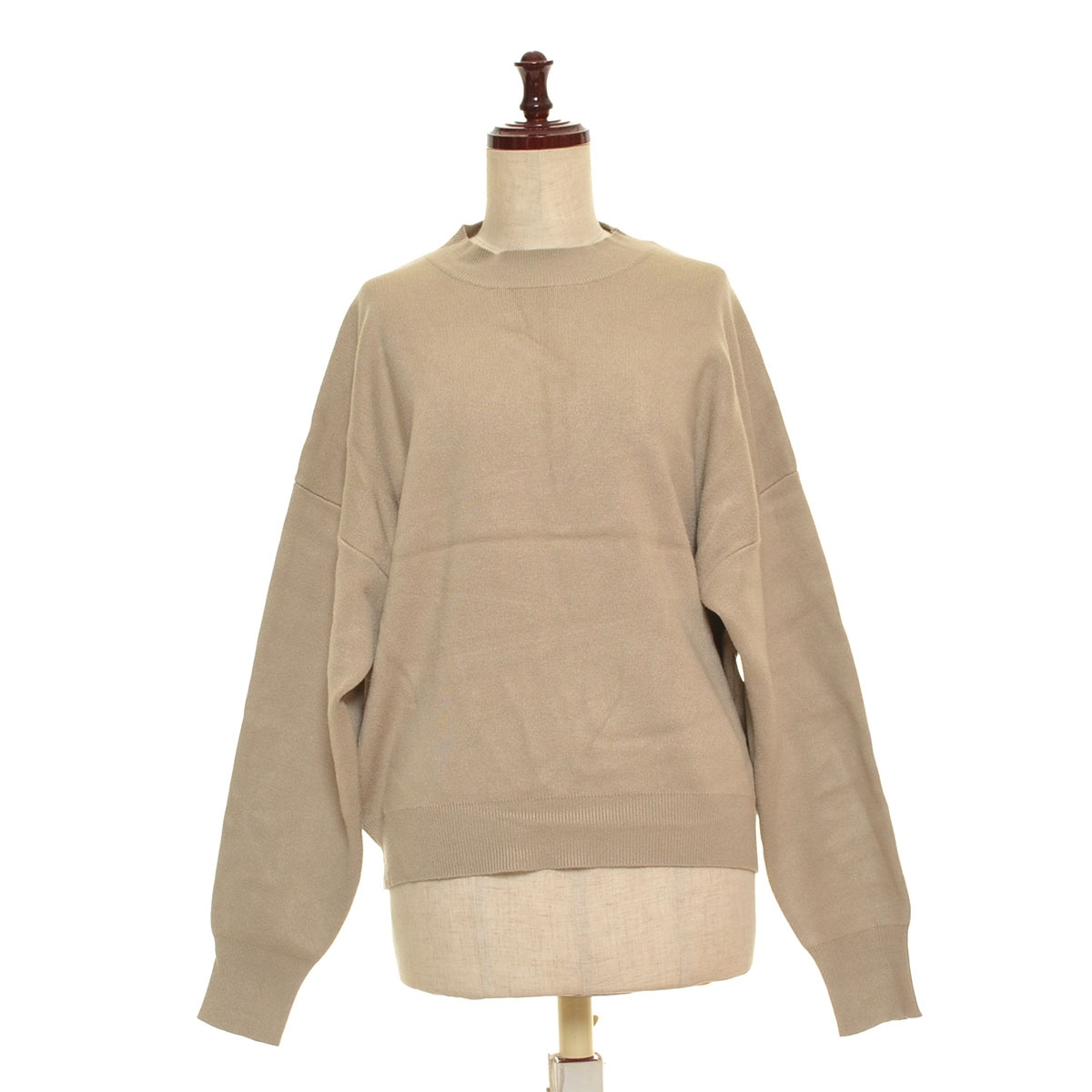 □405820 titivate ティティベイト □ドルマンスリーブ ニット 長袖セーター サイズF レディース ベージュ拍卖