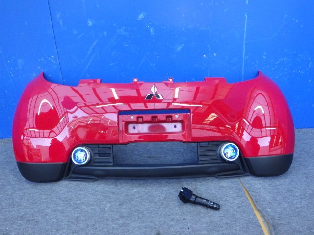 【E】 マルチコート フォグ付 三菱純正 フロントバンパー 6400A423 P85A パルマーレッド HA1W i アイ HA3W i-MIEV アイミーブ拍卖