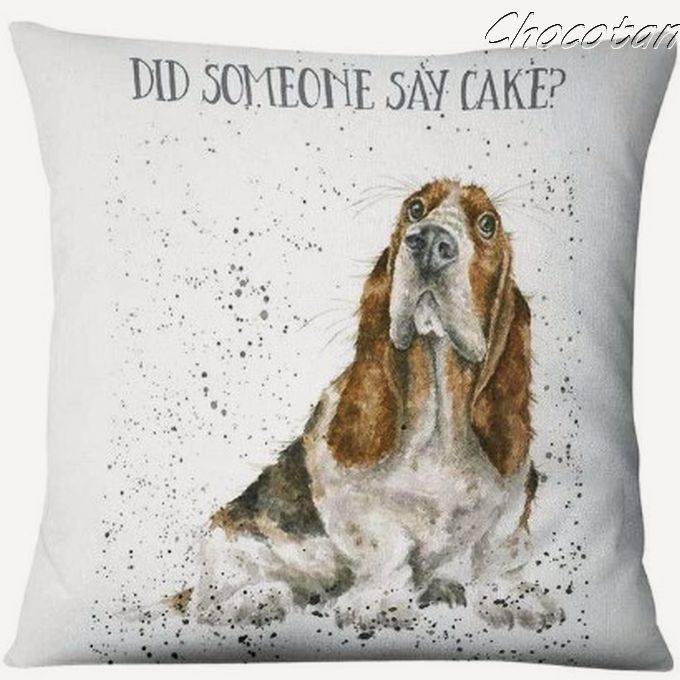 【送料無料】バセットハウンド H クリスマス クッションカバー【新品】拍卖