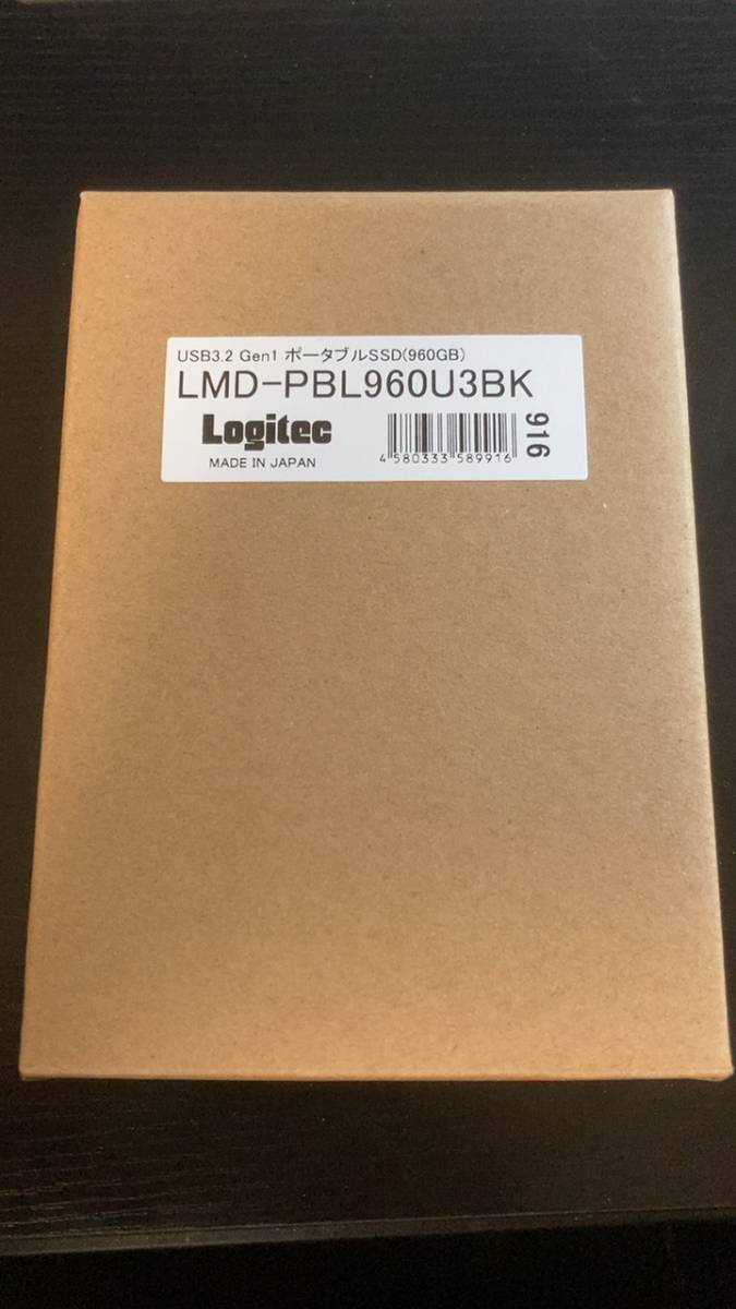 【未使用】ロジテック SSD 960GB 国内メーカー USB3.2 (Gen1) LMD-PBL960U3BK拍卖