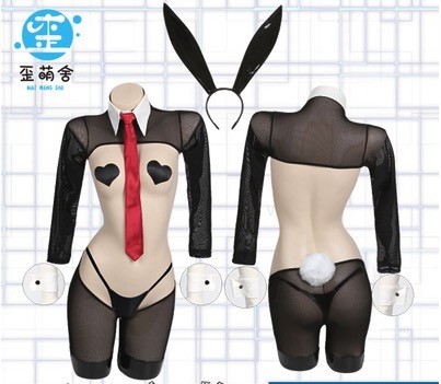 【新品・国内発送】歪萌社 逆バニー メッシュタイプ サイズM ニーハイ78cm 072673/6279拍卖