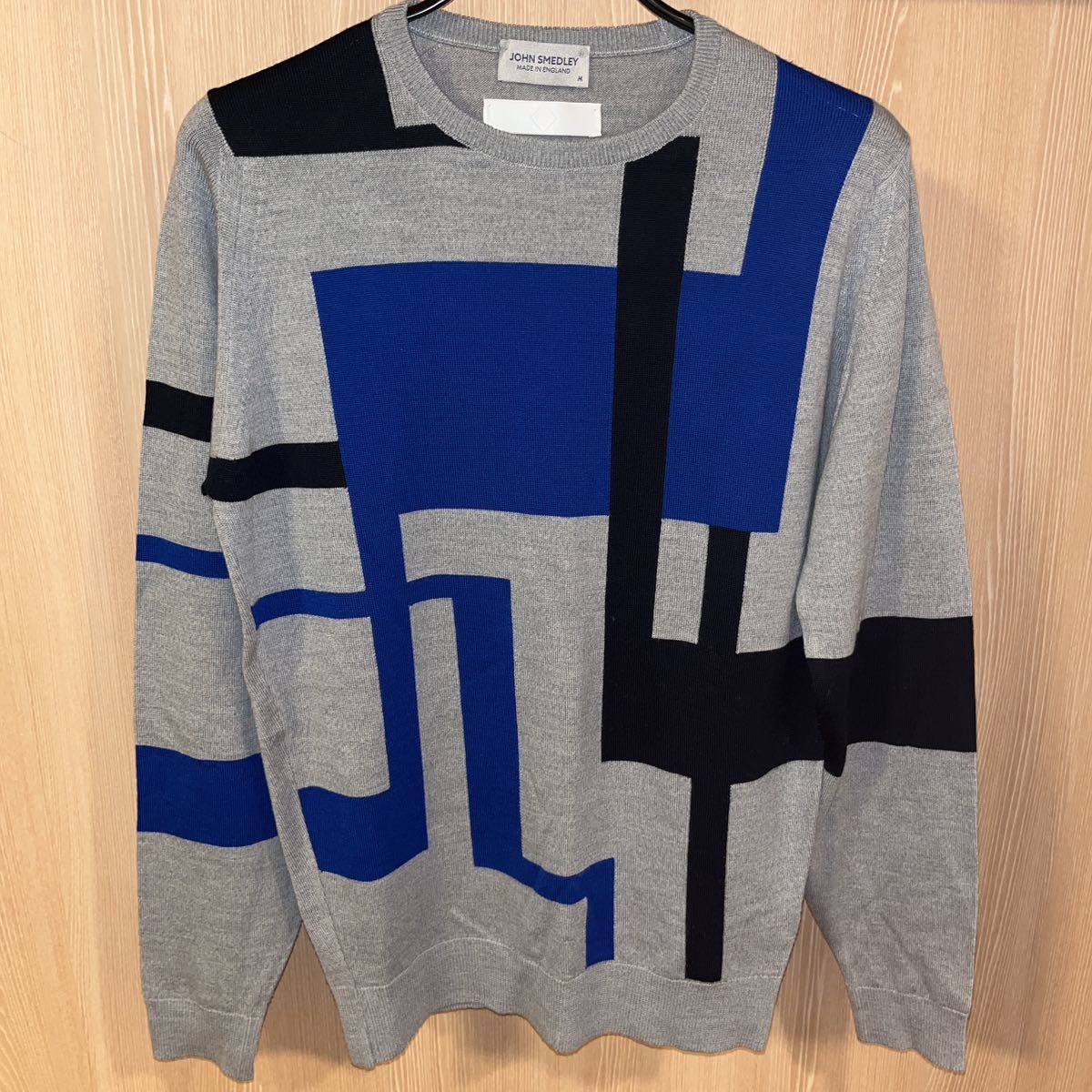 ◆美品◆イングランド製 ETHOSENS×JOHN SMEDLEY×STUDIOUSクルーネックセーター サイズM拍卖