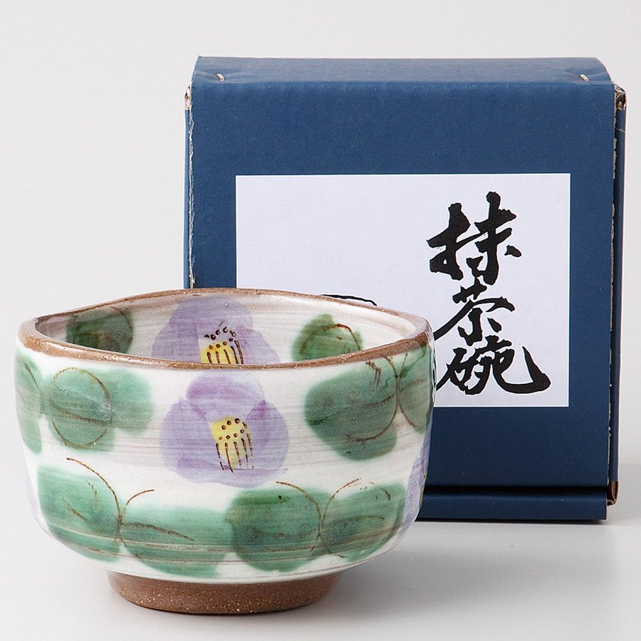 茶道具! ☆紫椿抹茶碗☆ V4046-13 新品 茶器 湯呑 抹茶 ギフト拍卖