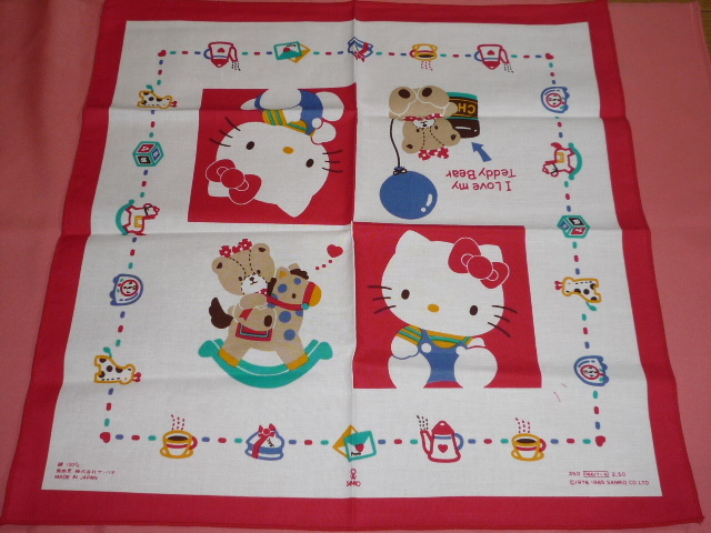 激レア!レトロ 1985年 サンリオ ハローキティ キャラクター ランチクロス ナフキン ☆拍卖