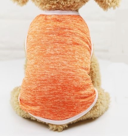 ペット◆タンクトップ Tシャツ◆オレンジ【L】春夏、秋口にも! ウェア 中小型犬 犬服 【L】拍卖