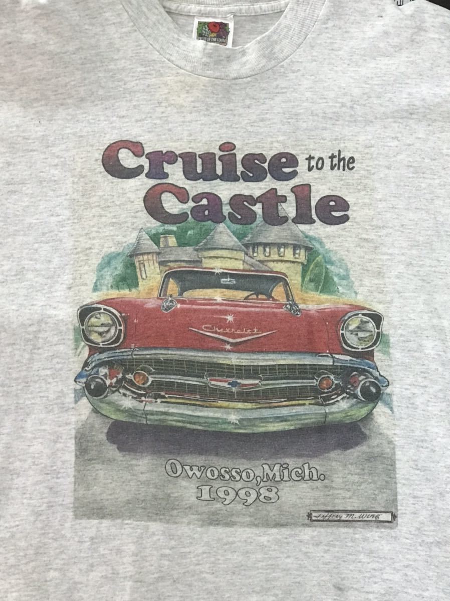 Cruise to the Castle 1998 Tシャツ ホットロッド USA クラシックカー シボレー 城 ミュージアム アメリカ ビンテージ 古着拍卖