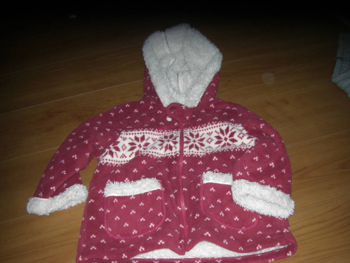 ユニクロ90 ノルディック柄フリース 記名あり拍卖