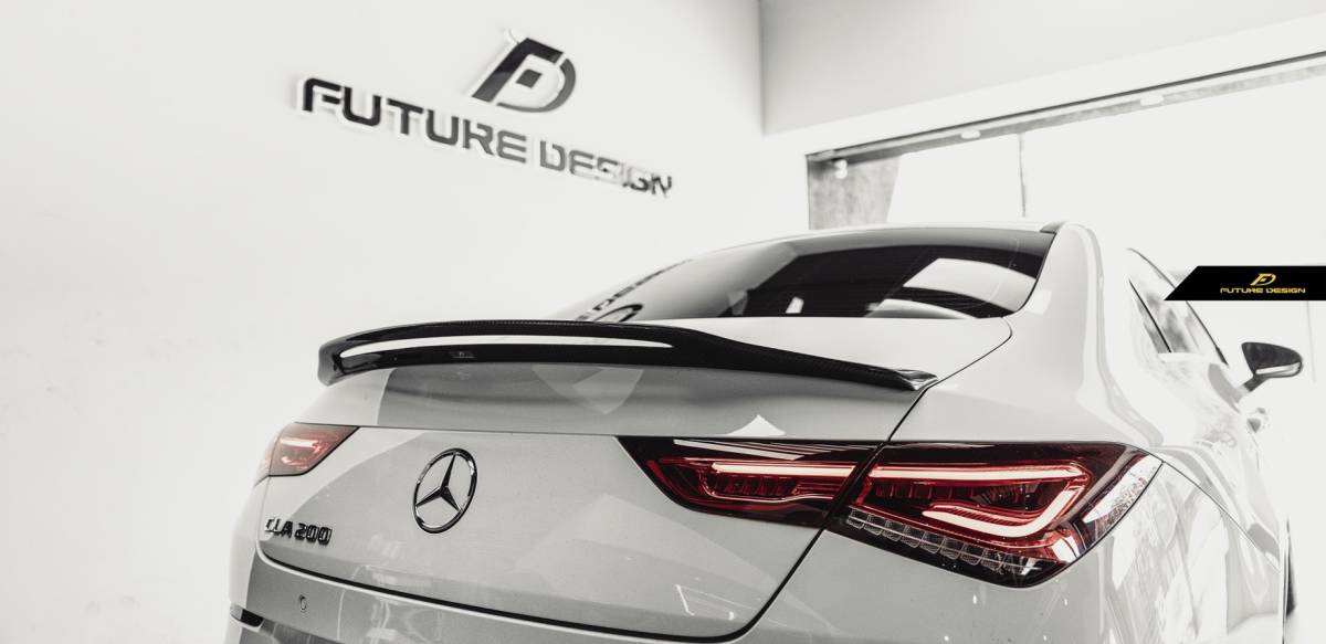 展示品【FUTURE DESIGN】BENZ メルセデス・ベンツ CLA-Class W118 C118 リア スポイラー 本物DryCarbon ドライカーボン 180 200d 250 45s拍卖
