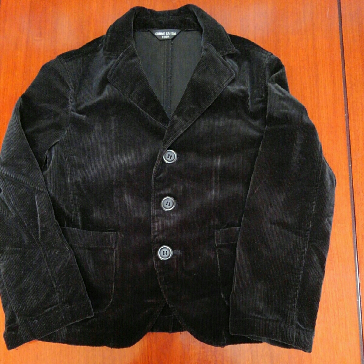 コムサイズム/COMME CA ISM ジャケット コーデユロイ 黒 120㎝ 中古拍卖