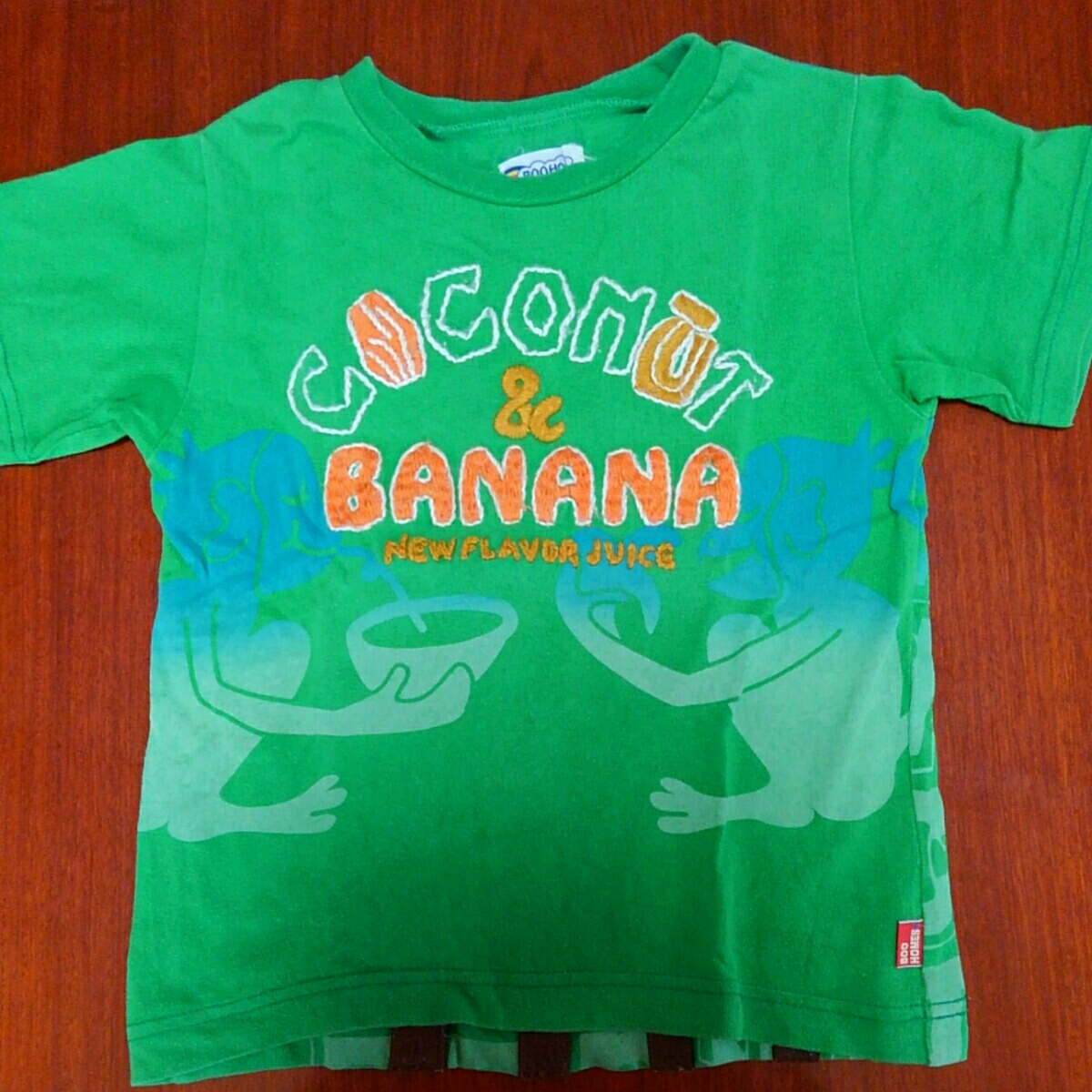 ブーフーウー ブーホームズ BOOHOMES 半袖Tシャツ 110㎝ 中古 緑色 おサル拍卖