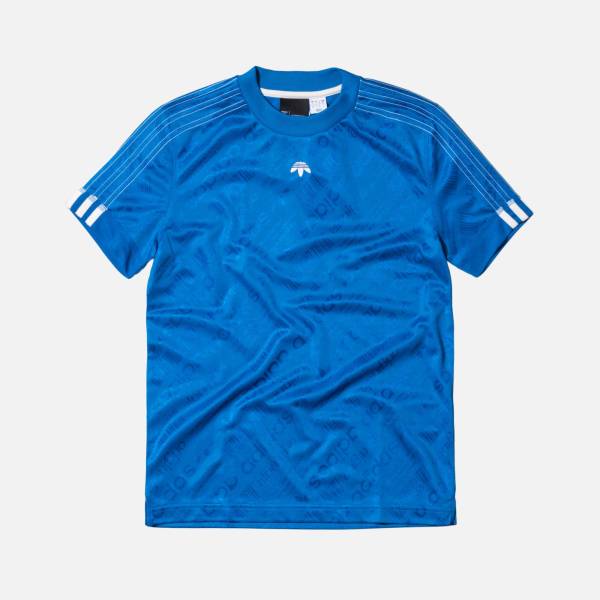 新品 未使用 正規品 ◆ New York KITH買付 ADIDAS ORIGINALS X ALEXANDER WANG SOCCER JERSEY BLUE ブルー 青 サイズ M拍卖