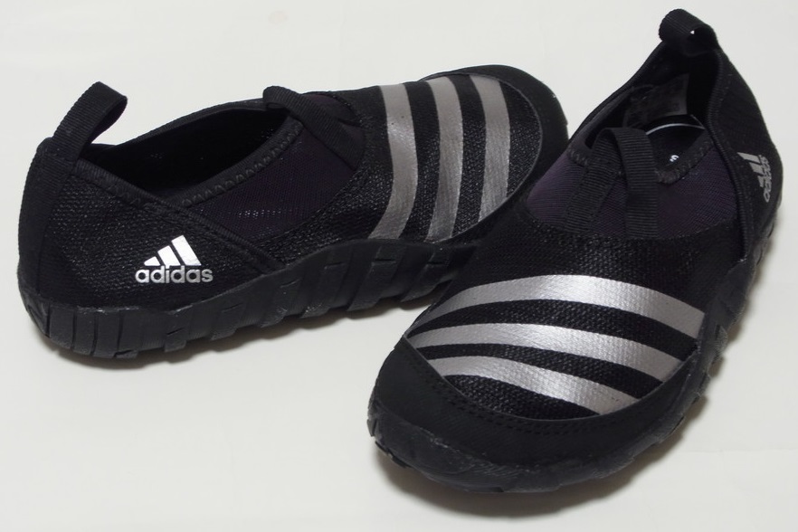 adidas JAWPAW KIDS 黒 銀 19cm アディダス ジャパウ キッズ 水陸両用 スリッポン B39821拍卖