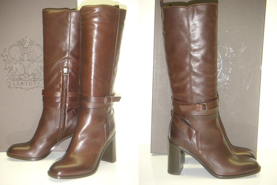 サイズ35.5 (23cm)新品■サルトルSARTOREハイヒール ベルトブーツSR3059乗馬ブーツ/ジョッパーズブーツ■CACAOダークブラウン系15-1拍卖