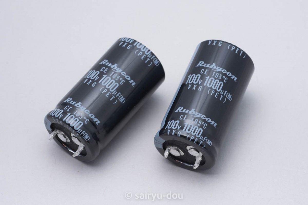 在庫処分 ルビコン VXG 100V/1000μF 電解コンデンサ・スナップイン 新品2個セットA拍卖