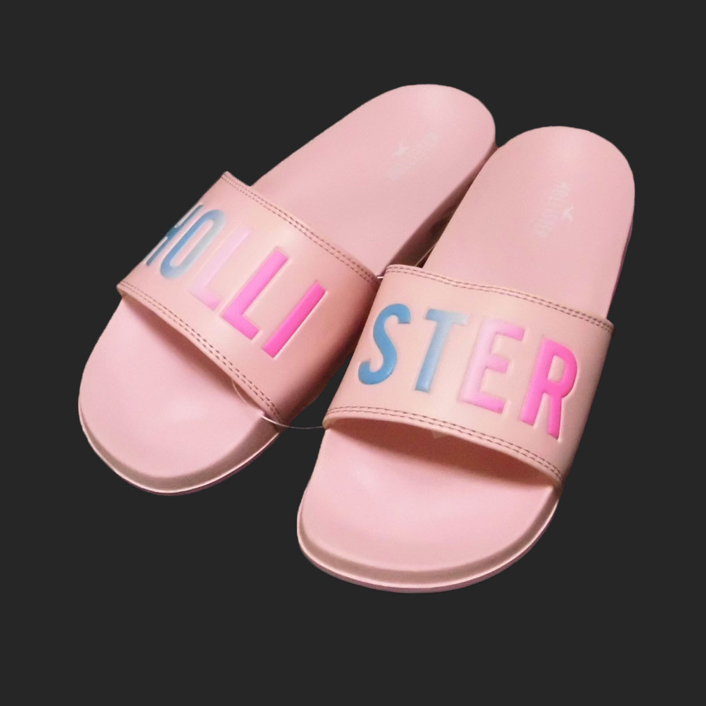 ★SALE★Hollister/ホリスター★グラデーションロゴスライドサンダル (Pink/L 8-9/26.5cm)拍卖