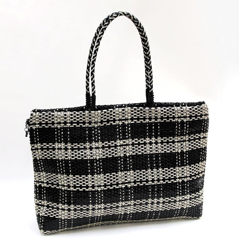 ANTEPRIMA アンテプリマ トートバッグ PVCワイヤー 紺 白拍卖