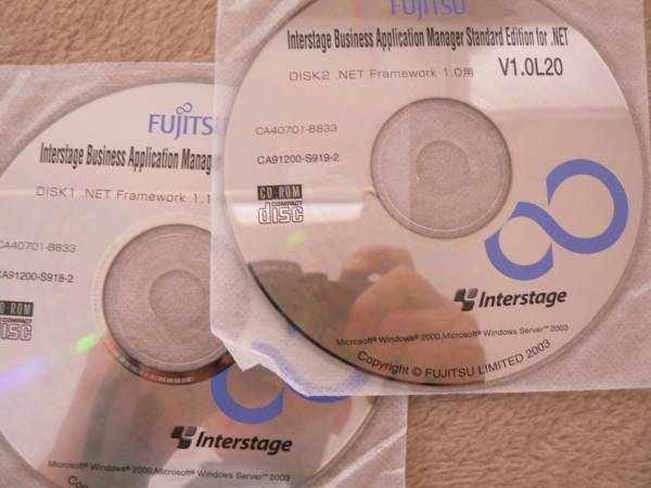 送料最安 \180 CDF39:富士通 FUJITSU Interstage Business Application Manager Standard Edition for .NET (ドットネット) CD 2枚組拍卖