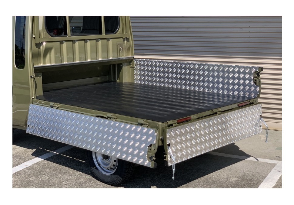 ■軽トラ サンバーグランドキャブ S510J 荷台あおりインナーカバー アルミ縞板 3点SET 拍卖