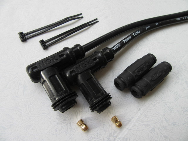 送料無料 L4K NGK パワーケーブル 2セット ヤマハ XS400SP XZ400/D RD350 RX350 プラグ プラグコード拍卖
