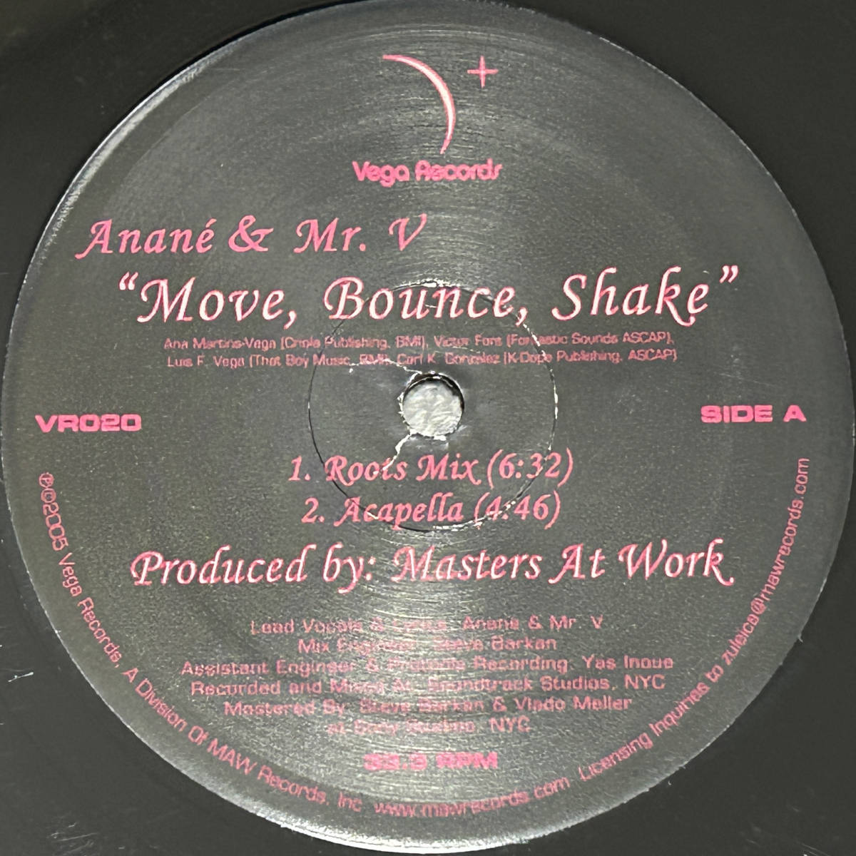 試聴 Anan & Mr. V Move, Bounce, Shake アナネのセクシーvoiceラテンハウスナンバー Masters At Work 2005年拍卖