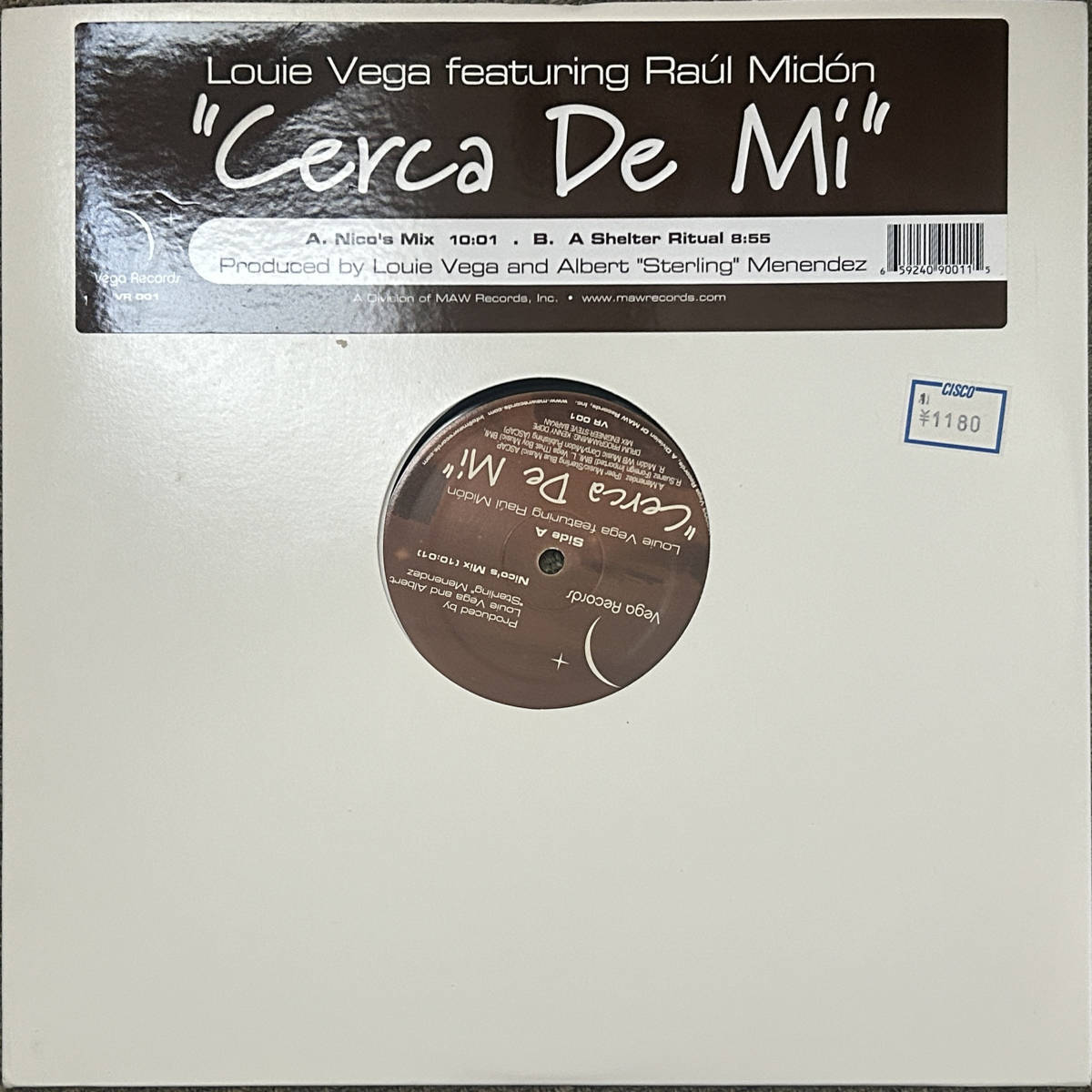 試聴 美盤 Louie Vega Featuring Ral Midn Cerca De Mi ELEMENTS OF LIFE 第一弾シングル・カット 2003年 2拍卖