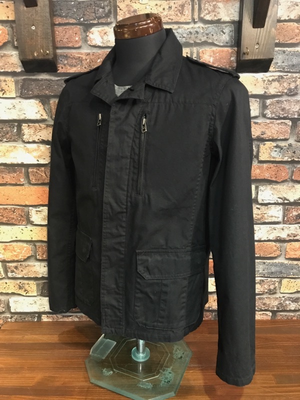 E006 メンズジャケット SHIPS JETBLUE ミリタリー シップス ジェットブルー キレイめ 人気 おしゃれ 無地 黒 ブラック 小さいサイズ/ S拍卖