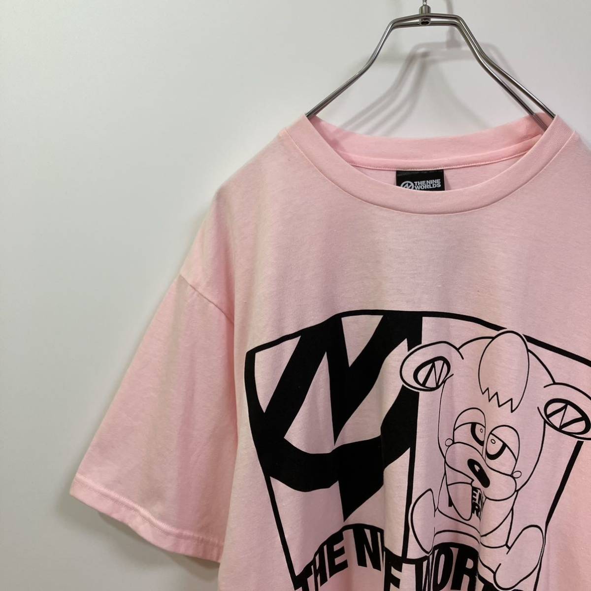 古着 ダサかわ プリント デザイン オーバーサイズ 半袖 クルーネック 天竺 Tシャツ拍卖