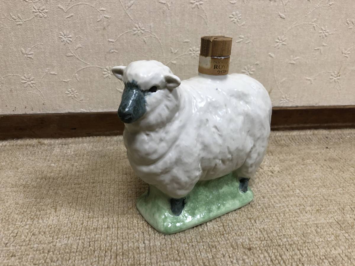 古酒◆未開栓★ひつじ・羊・ヒツジ★干支記念ボトル★サントリーウイスキー★記念陶器ボトル★国産ウイスキー★箱なし拍卖