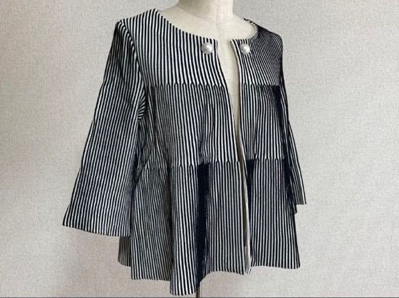 ☆超美品☆ ルネ Rene ニット ジャケット カーディガン ボレロ 36 白 黒拍卖