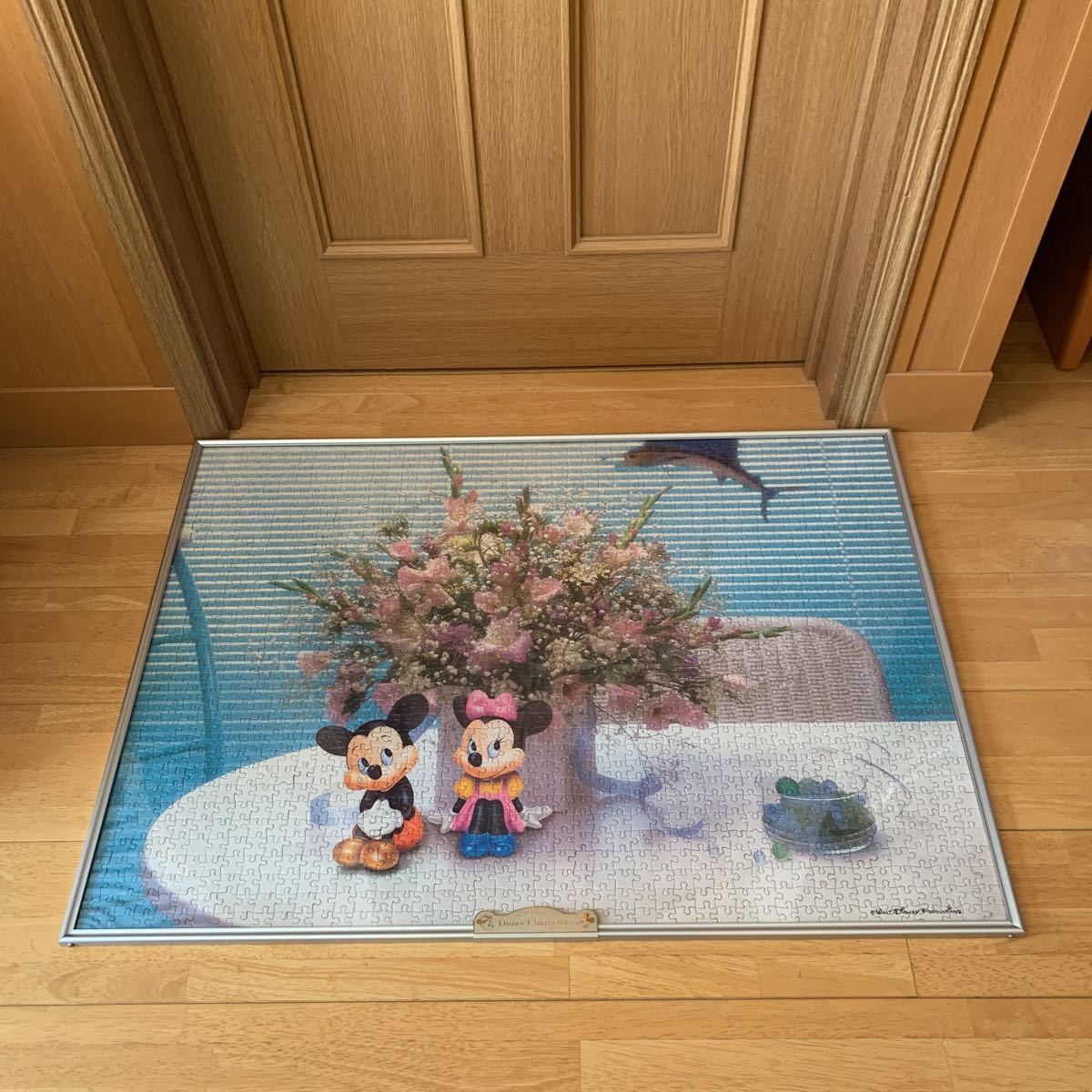 ジグソーパズル 1518ピース ミッキーマウス フレーム付 のり付け無し サイズ 横85.5cm 縦61.5cm 昭和レトロ 中古品 美品 送料無料拍卖