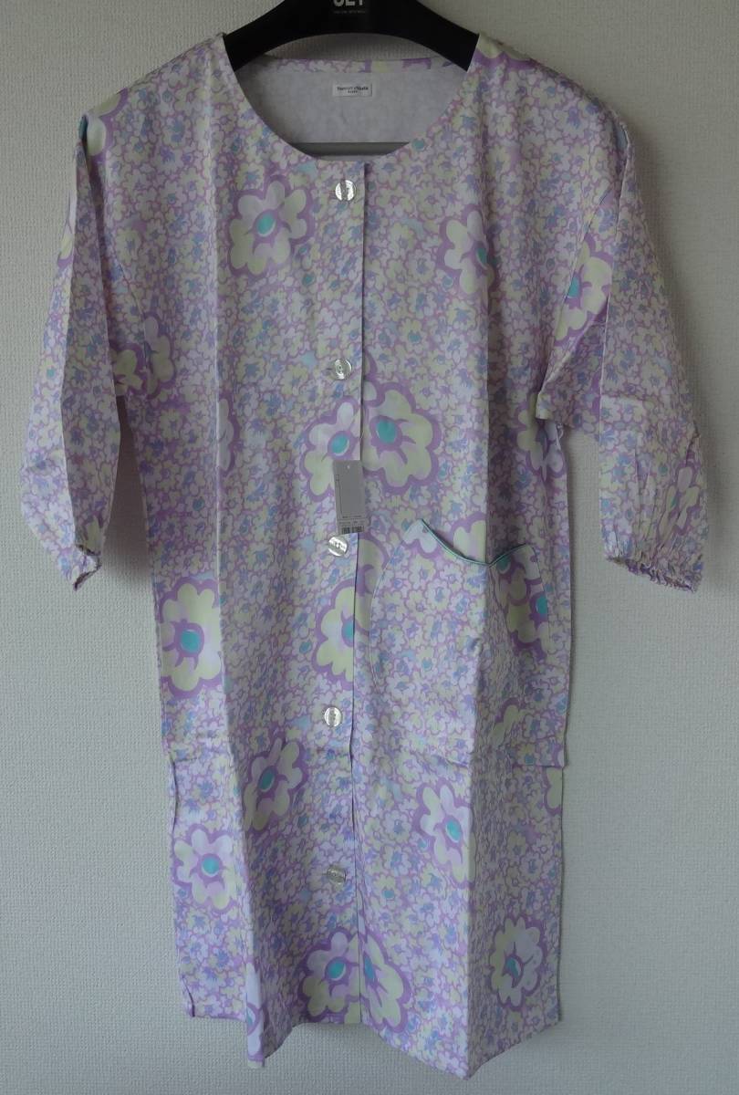 Mサイズ 割烹着 ツモリチサト★ワコール新品ロング丈前開きワンピース<サマーフラワー>エプロン ルームウエア PU 送料185円追跡OK!拍卖