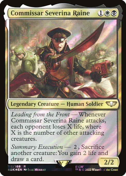 MTG ■金/英語版■ 《コミッサー・セヴェリナ・レイン/Commissar Severina Raine》★サージFOIL★ ウォーハンマー40,000 40K拍卖