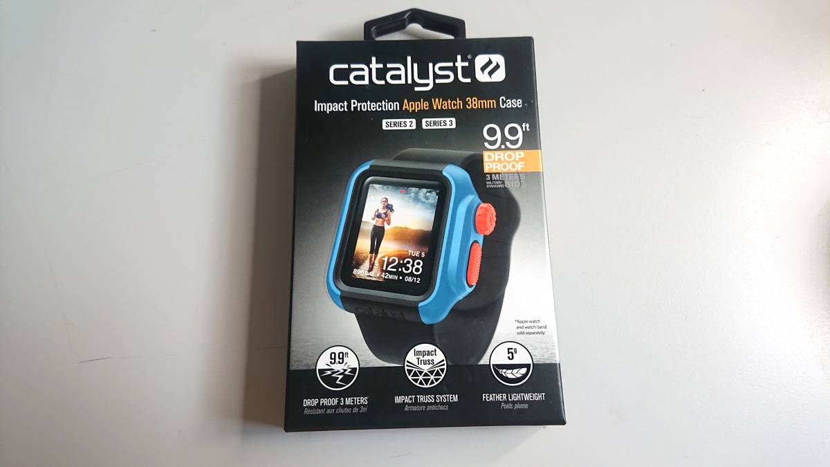 カタリスト 衝撃吸収ケース AppleWatch Series3/2(38mm) ケース シアン(青) 未使用新品拍卖
