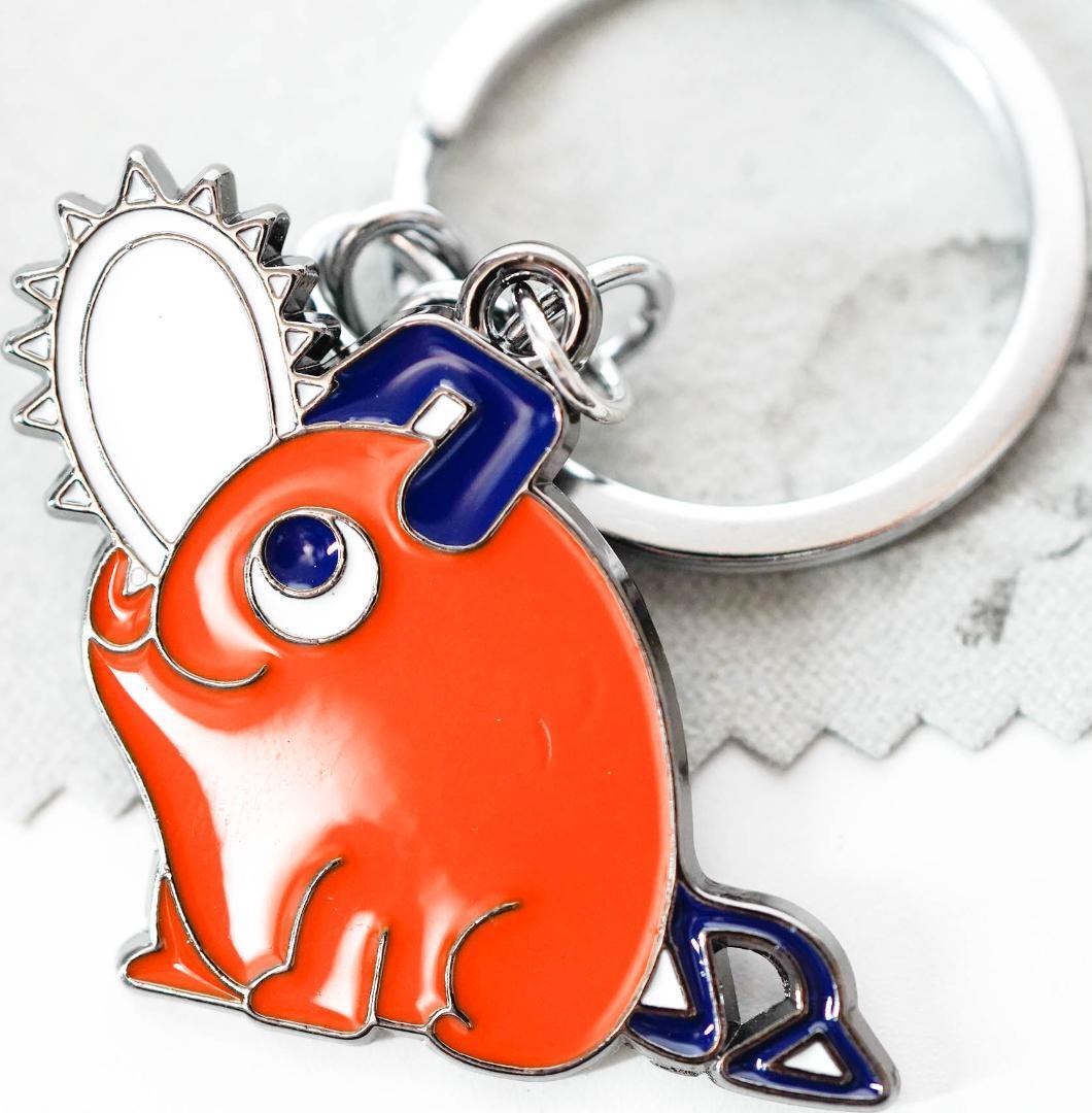 ポチタ キーホルダー チェーンソーマン 金属 ストラップ キーリング【布巾付】拍卖