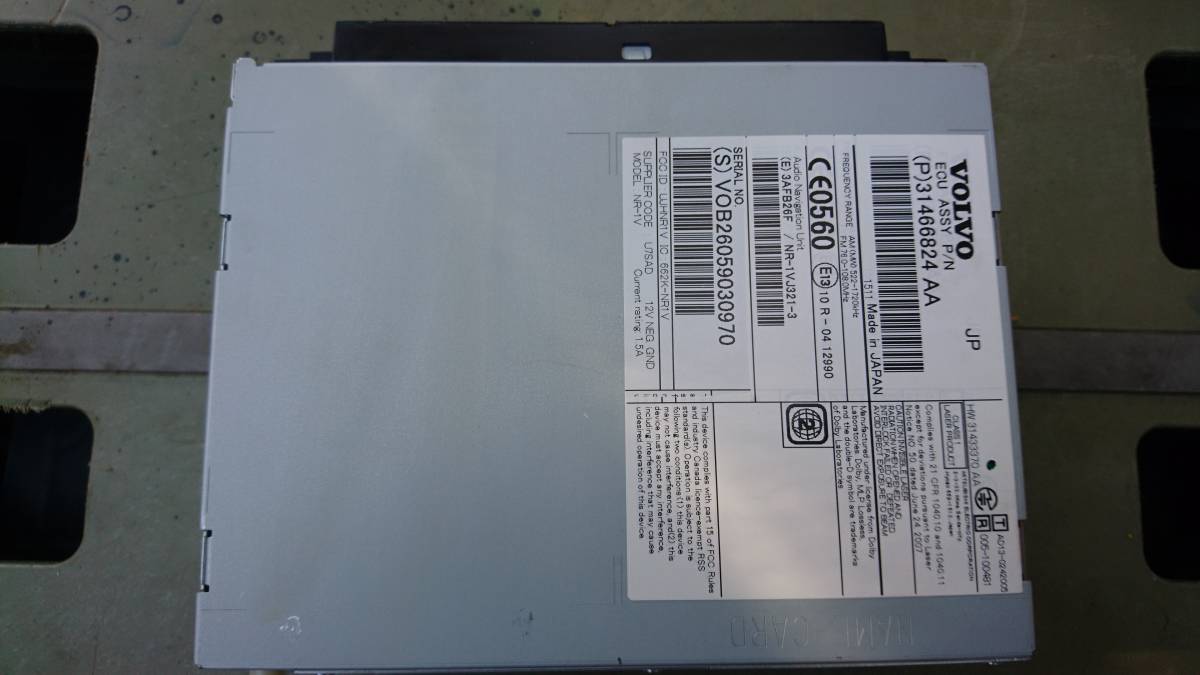 ボルボV40/純正ナビ/インフォテインメントヘッドユニット/HW31433370/HW31396052/36010198/36012726/17000km拍卖