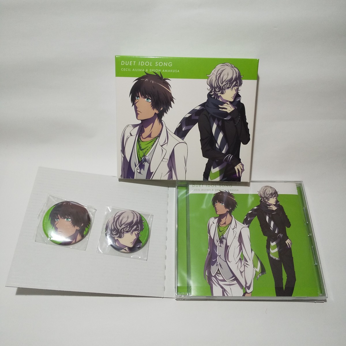 【うたの☆プリンスさまっ♪レジェンドスターCD】デュエットアイドルソング【セシル・天草シオン】期間限定盤 缶バッジ2種封入 うたプリ拍卖