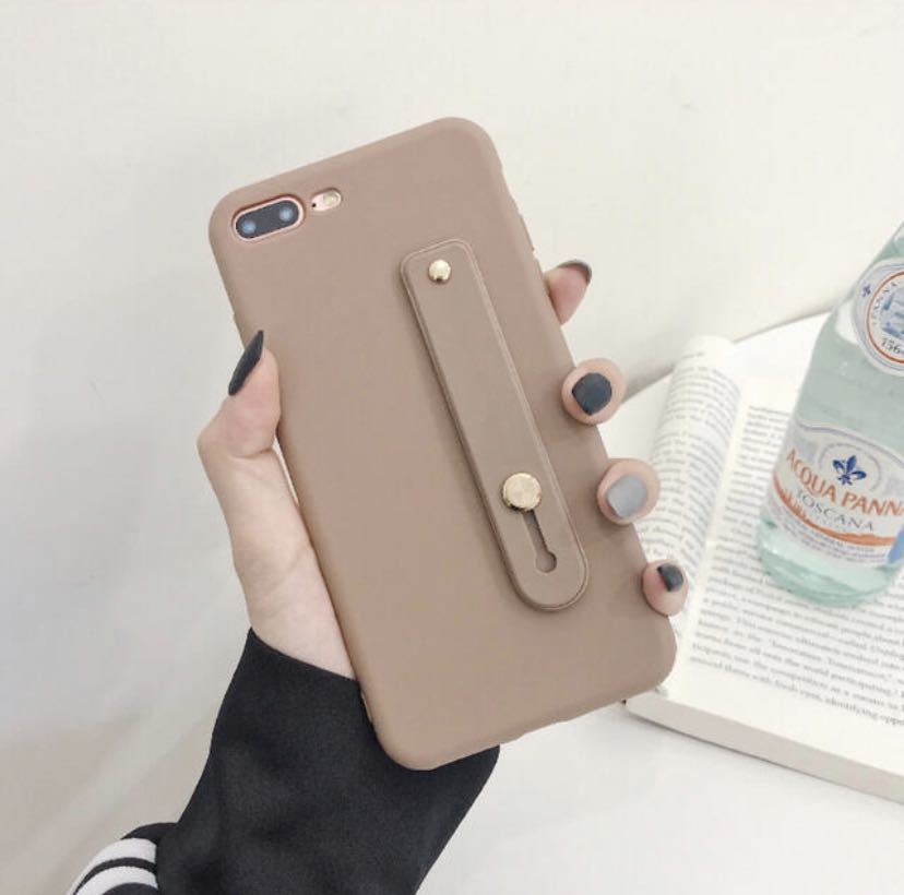 iPhone12ProMax ケース ベルト シンプル 落下防止 ブラウン拍卖