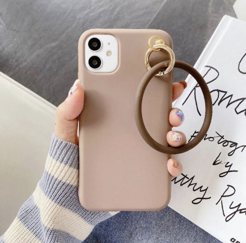 iPhone12ProMaxブレスリングホルダー付きiPhoneケース ブラウン拍卖