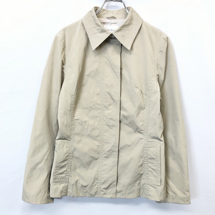 メルローズ MELROSE 薄手 ジャケット ボタン留め 無地 裏地付き 長袖 ロングスリーブ ナイロン×綿×ポリウレタン 3 ベージュ レディース拍卖
