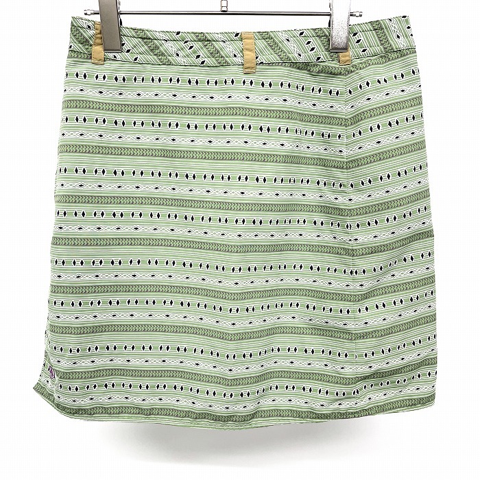 AIGLE 若干薄手 アウトドア リバーシブルラップスカート ナイロン100% M グリーン×ワインレッド系×ブラウンカーキ系 緑など レディース拍卖