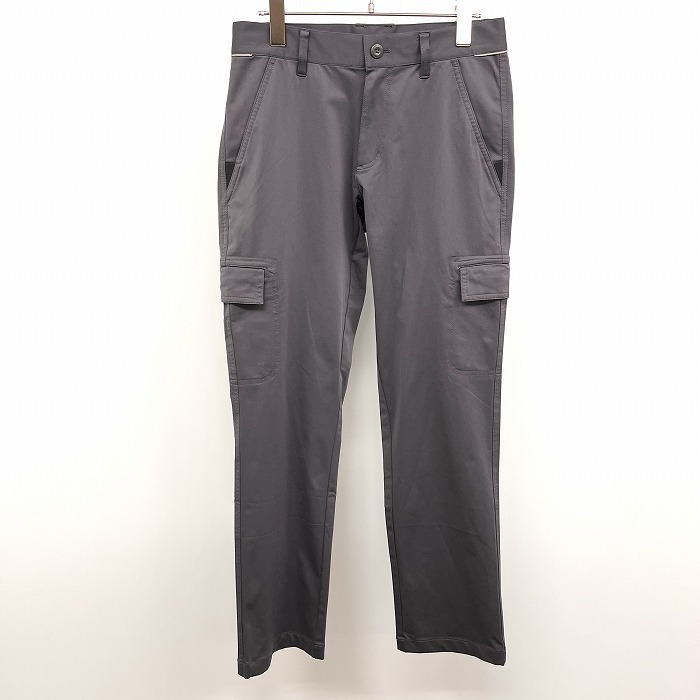 アンダーアーマー UNDER ARMOUR ゴルフ カーゴパンツ ボトムス ストレート ロゴ刺繍 ジップフライ ロング ポリ100% 73 グレー レディース拍卖